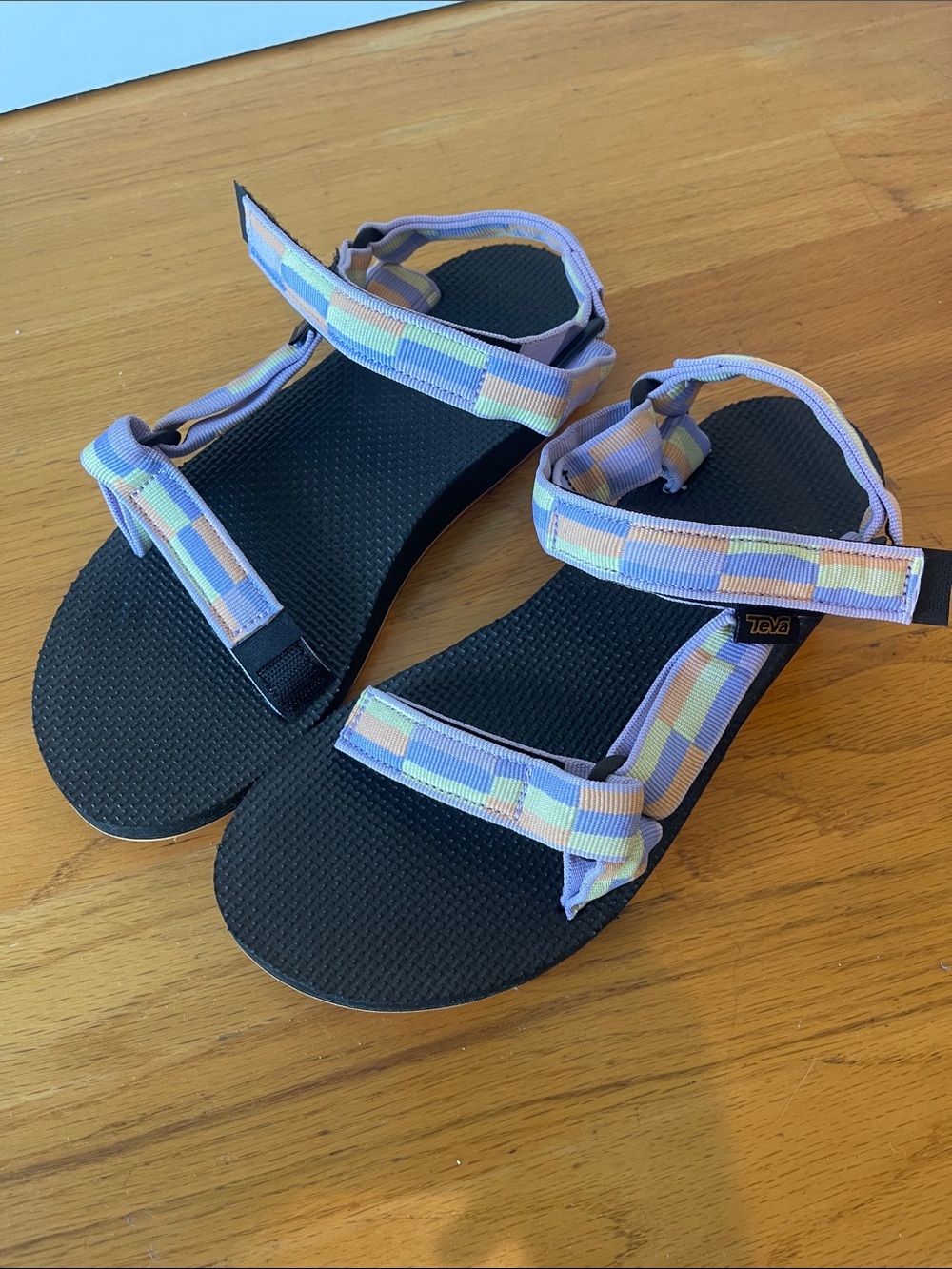 Teva Women’s Lavender and Pastel Geometric Strap Sandals